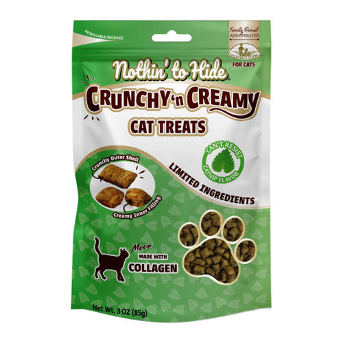Fieldcrest Farms Nothin' To Hide Collagen Cat Treats - Chicken Flavor - 3 oz Bag