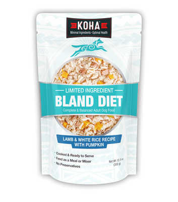 Koha Limited Ingredient Bland Diet Lamb & White Rice Wet Dog Food Pouch, 12.5 oz
