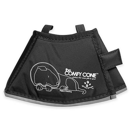 All Four Paws The Comfy Cone E-Collar for Dogs & Cats, Black, X-Small