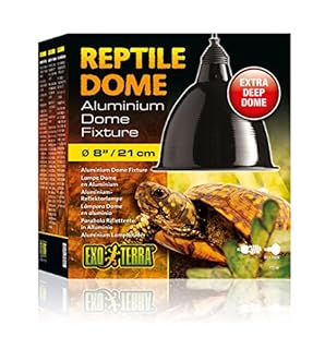 Exo Terra Reptile Dome Fixture - Large 8" Aluminum Reflector - PT2349