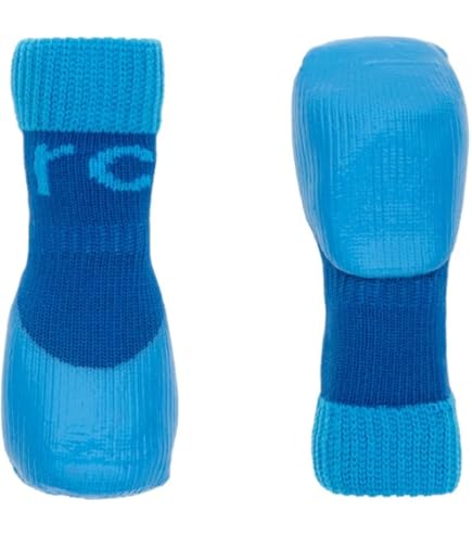 RC Pet Products Sport PAWks Dog Socks - Paw Protection - Indoor/Outdoor - Anti-Slip - Size Large - Electric Blue/Cyan