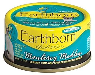Earthborn Holistic Monterey Medley Cat Food, 3 oz Can - Skipjack Tuna & Mackerel Dinner, Grain-Free