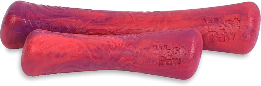 West Paw Seaflex Drifty Dog Toy - Large, Hibiscus - Recycled Ocean Plastic Chew Toy