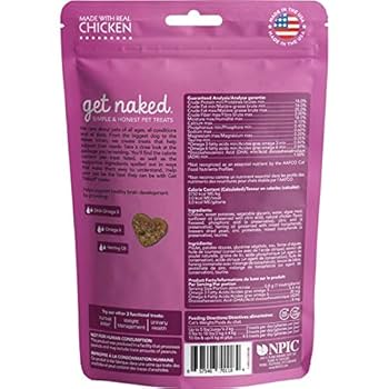 Get Naked Kitten Health Soft Treats - DHA Omega-3, Grain-Free, Real Chicken, 2.5 oz Pouch