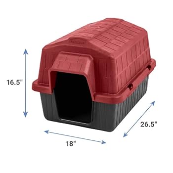 Petmate Barnhome III Dog House - Small, Samba Red/Black, Up to 15 lbs