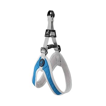 Gooby Simple Step-In III Dog Harness - Blue, Medium - Scratch Resistant, Breathable Mesh