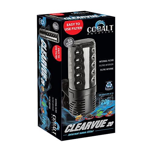 Cobalt Aquatics Clear Vue 20 Mini Internal Filter Aquarium Up to 20 Gallons