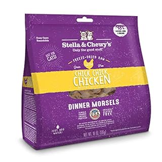 Stella & Chewy's Chick Chick Chicken Freeze-Dried Cat Food, 18 oz, Raw Grain-Free Dinner Morsels
