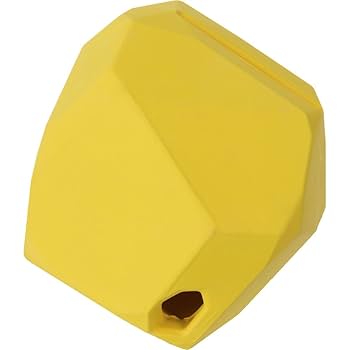 Ruffwear Gnawt-a-Rock Durable Dog Toy - Dandelion Yellow - Natural Latex Rubber