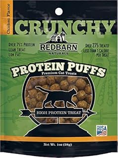 Redbarn Protein Puffs Cat Treats - Chicken Flavor, 1oz - High Protein, Grain-Free Crunchy Snack