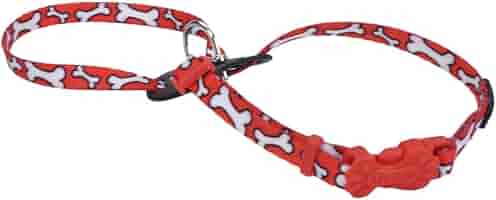 Coastal Pet Li'l Pals Dog Harness - Red & White Bones - 3/8" x 6"-10" - Adjustable Puppy Harness