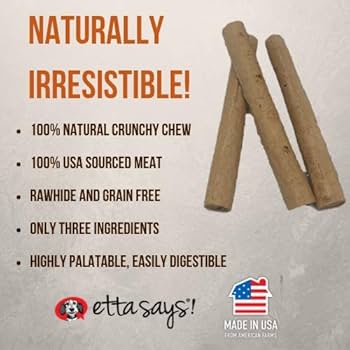 Etta Says! Select Bacon Chew - 7 inch Dog Treat - All Natural, Single Ingredient