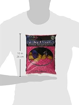 Estes Spectrastone Permaglo Pink Aquarium Gravel - 5 lb Bag - Freshwater Fish Tank Decor