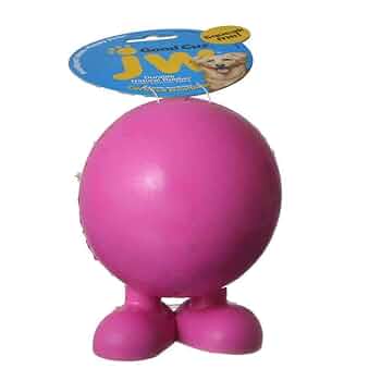 JW Pet Good Cuz Dog Toy - Large - Rubber Squeaky Ball with Feet - Assorted Colors