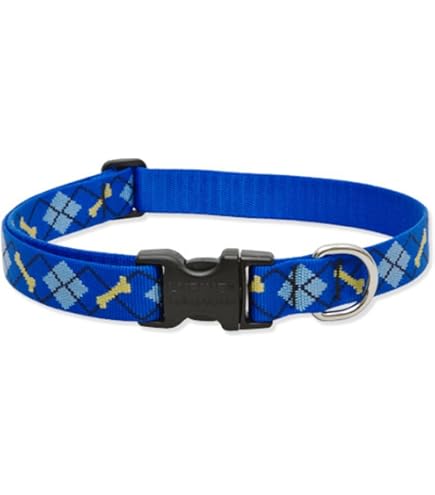 Lupine Adjustable Puppy Love Dog Collar, 1" Wide, Fits 16-28" Necks, Medium/Large Dogs