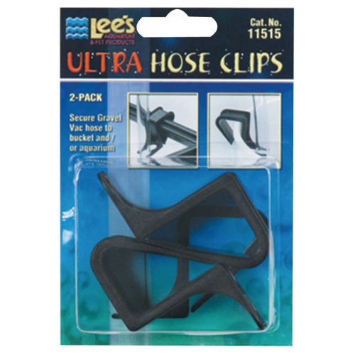 Lee's Ultra Gravel Vac Hose Clips - 2 Pack - Aquarium Hose Holder 1/2" to 3/4"
