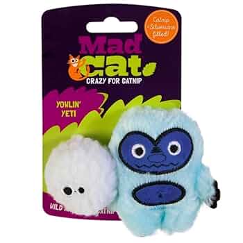 Mad Cat Yowlin' Yeti Catnip & Silvervine Cat Toy - 2 Pack - Crazy Catnip!