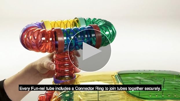 Kaytee CritterTrail Fun-nels Straight Tubes - 5 Piece Value Pack - Hamster/Gerbil Habitat Accessories