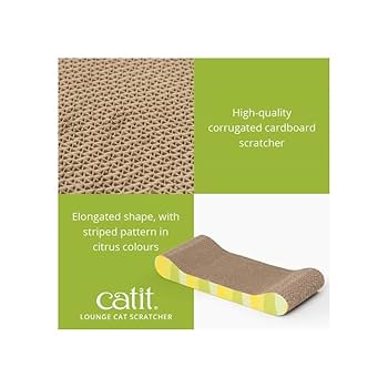 Catit Style Scratcher with Catnip Lounge - Jungle Stripes Cat Scratching Board