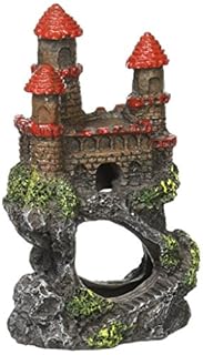 Penn-Plax Castle Aquarium Ornament - Mini Red Castle Fish Tank Decor