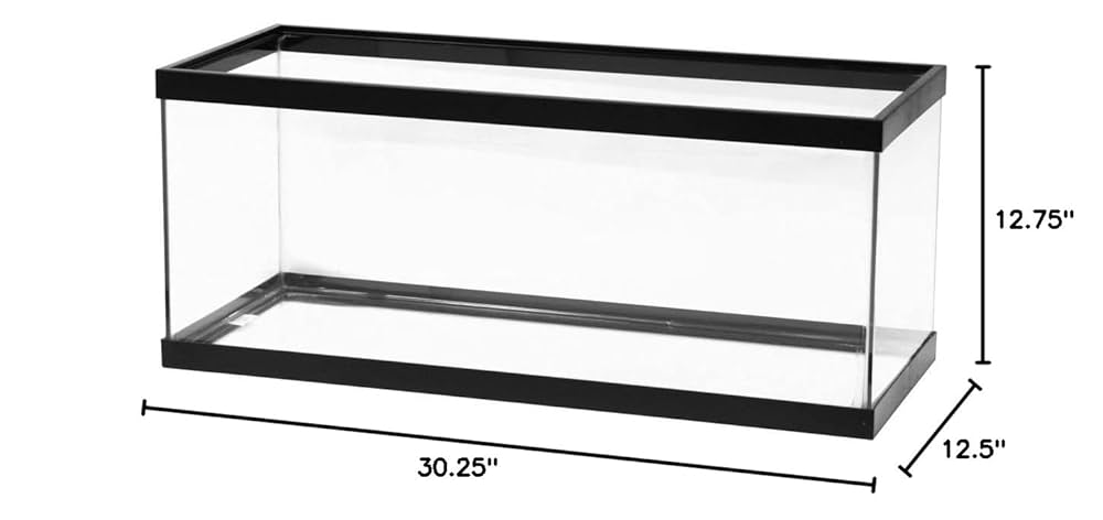Aqueon 20 Gallon High Aquarium Tank with Black Trim (24x12x16)