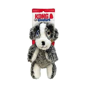 KONG Comfort Pups Ozzie Dog Toy - Medium - Plush, Low Stuffing, Squeaker & Crinkle