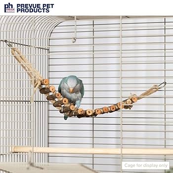 Prevue Naturals Rope Ladder Bird Toy - Wood, Eco-Friendly, 20" Long