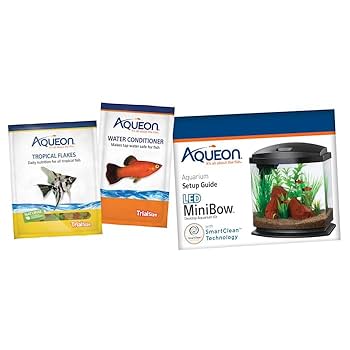 Aqueon LED MiniBow SmartClean Aquarium Kit - 2.5 Gallon Black - Complete Fish Tank Starter Kit