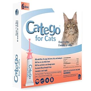 Catego Flea and Tick Control for Cats (Over 1.5 lbs) - 6 Month Supply