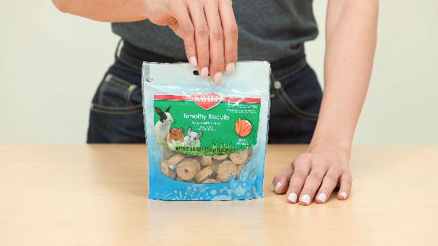 Kaytee Timothy Biscuits Baked with Carrots, Small Animal Treats, 4 oz