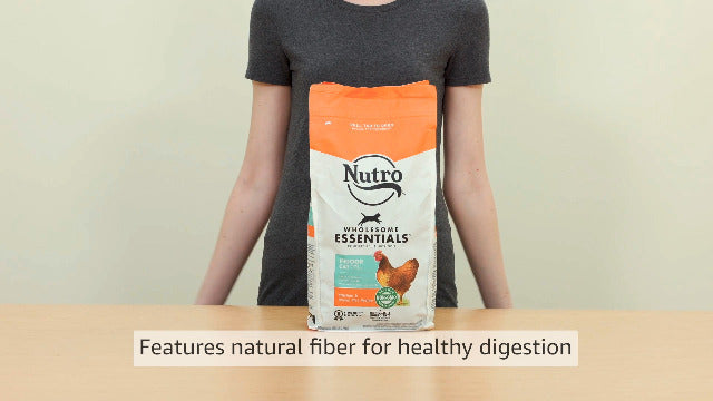 Nutro Wholesome Essentials Indoor Adult Dry Cat Food, Chicken & Brown Rice Recipe, 5 lb Bag