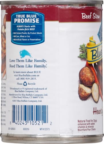 Blue Buffalo Blue's Stew Hearty Beef Stew Adult Wet Dog Food, 12.5 oz Can