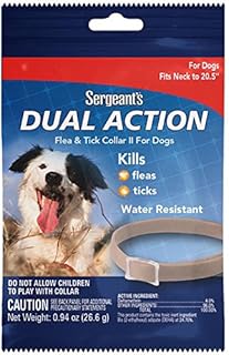 Sergeant's Dual Action Flea and Tick Collar II for Dogs - Up to 20.5" Neck