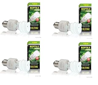Exo Terra Reptile UVB100 13W Tropical Terrarium Lamp - Compact UVB Bulb