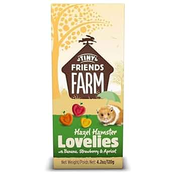 Supreme Tiny Friends Farm Lovelies Hamster Treats, 4.2 oz - Hazel, Banana & Strawberry Flavor