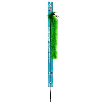 Go Cat Long Cat Tail - 36" Cat Toy Teaser Wand - Interactive Feather Toy for Cats