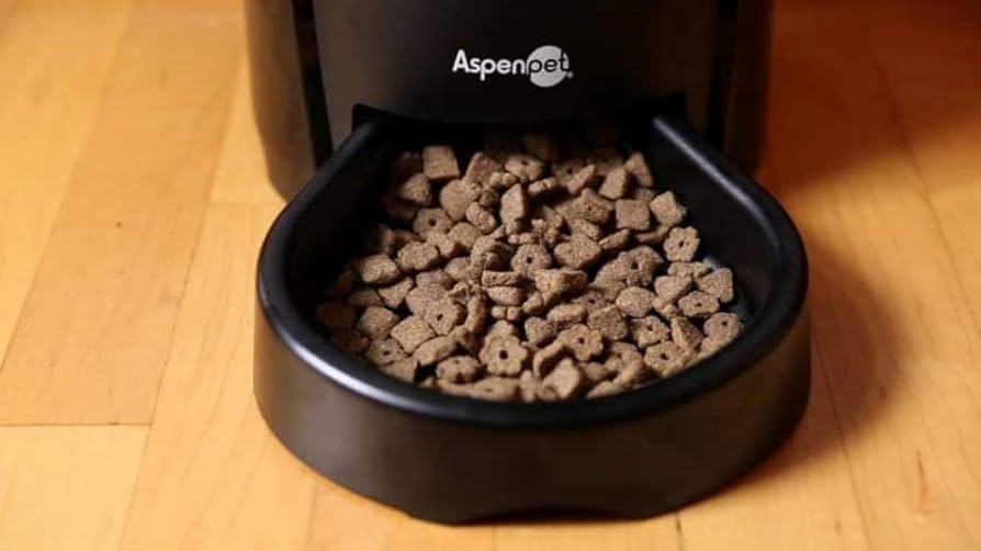Aspen Pet Lebistro Programmable Food Dispenser, 5lb Capacity - Automatic Cat & Dog Feeder