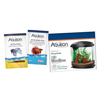 Aqueon LED BettaBow Kit - 2.5 Gallon Aquarium with SmartClean Technology - Black