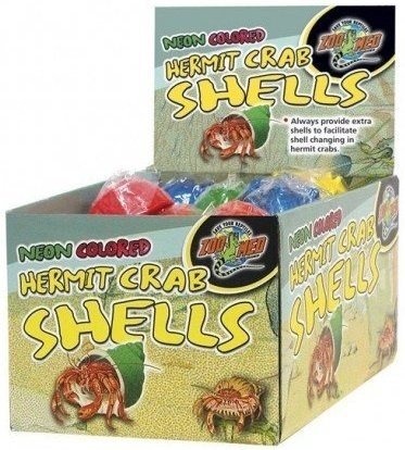 Zoo Med Hermit Crab Neon Shells - Assorted Colors - 36 Piece Display Pack