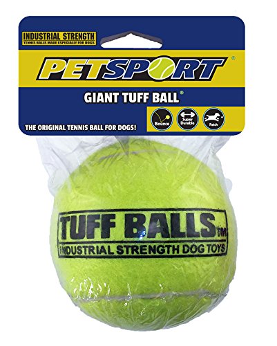 Petsport Giant Tuff Ball Dog Toy - 4 inch Large Tennis Ball for Dogs