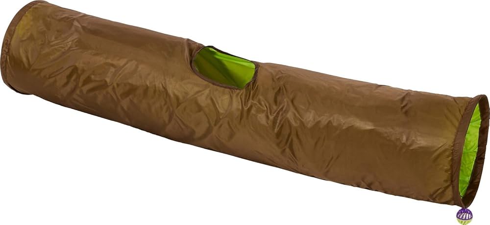 Ware Manufacturing Nylon Fun Tunnel for Cats - 53" Collapsible Cat Tunnel Toy