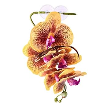 Pangea Reptile Hanging Orchid - Terrarium Decor - Yellow