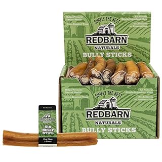 Redbarn 5" Bully Stick Dog Treat - All Natural Beef Pizzle Chew