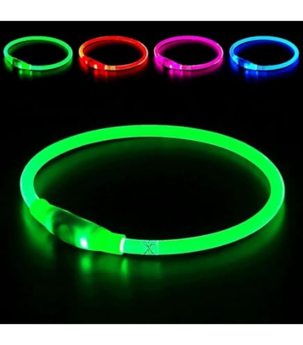 Coastal Pet USB Light-Up Neck Ring - Blue - 16" - Dog Collar - Rechargeable & Waterproof