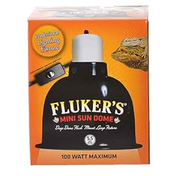 Fluker's Mini Deep Dome Lamp 5.5" Reptile Heat Lamp Fixture - 100W Max