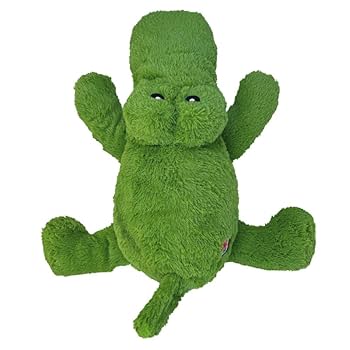 KONG Cozie Jumbo Ali XL Alligator Dog Toy - Squeaky Plush for Large & X-Large Dogs