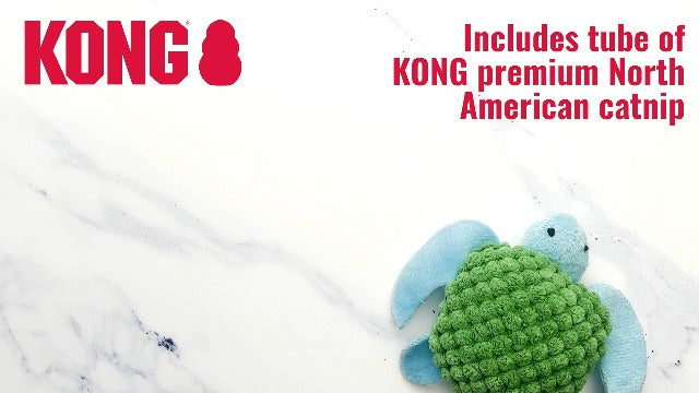 KONG Refillable Catnip Turtle Cat Toy - Plush Cuddle Toy