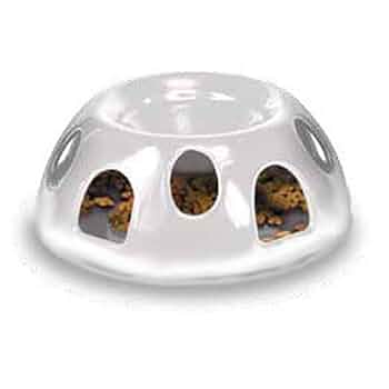 Pioneer Pet Tiger Diner Ceramic Food Bowl - White, Portion Control Dish