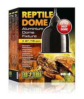 Exo Terra Reptile Dome - Small Aluminum Light Fixture - 6 inch - Up to 75W