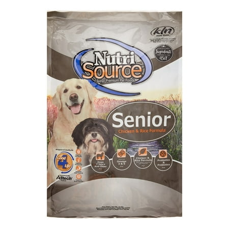 NutriSource Senior Chicken and Rice Dry Dog Food 15 lb
